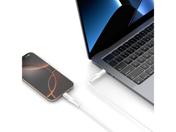 4smarts PrimeCord - USB-kabel - USB-C (hann) til USB-C (hann) - USB 2.0 - 20 V - 3 A - 1.5 m - USB-C Power Delivery (60W) - hvit