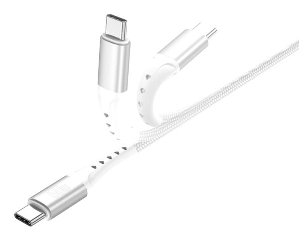 4smarts PrimeCord - USB-kabel - USB-C (hann) til USB-C (hann) - USB 2.0 - 20 V - 3 A - 1.5 m - USB-C Power Delivery (60W) - hvit