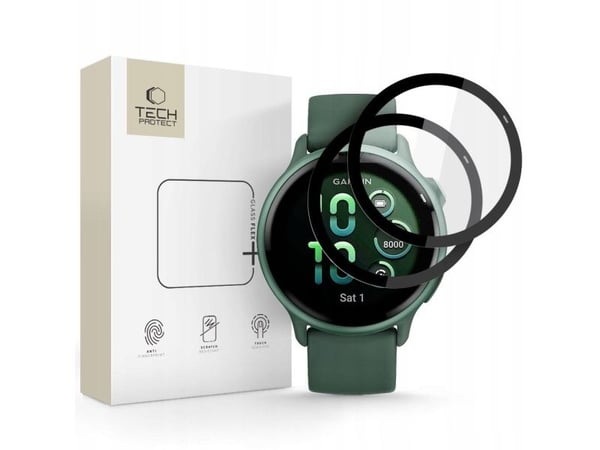 Hofi hybridglass TECH-PROTECT GLASS FLEX+ 2-pakking til GARMIN VIVOACTIVE 6 sort