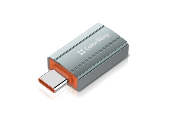 ColorWay - USB-adapter - USB (hunn) til USB-C (hann) - USB 2.0 - 3 A - grå