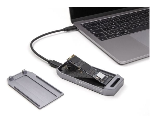 Delock - Drevkabinett - 40 Gbps, tool free - M.2 - M.2 NVMe Card / PCIe (NVMe) - USB-C - grå
