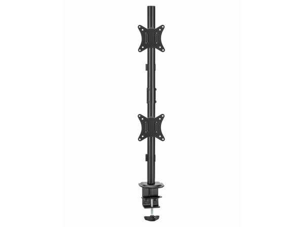 Gembird MA-D2-02 - Monteringssett (skrivebordsmontering, clamp 10-85 mm, grommet mount 10-40 mm) - for 2 skjermer - stål, plastikk - svart - skjerm...