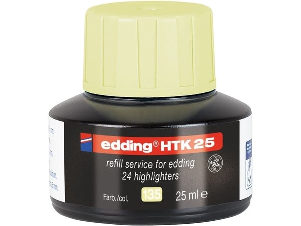 edding refill HTK25 markør pa/gel pastell gul
