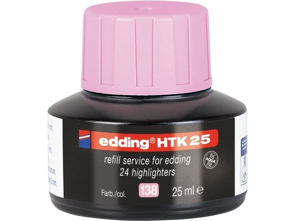 Edding HTK 25, Lyserosa, 25 ml, edding 24, 340, 345, 1 stykker