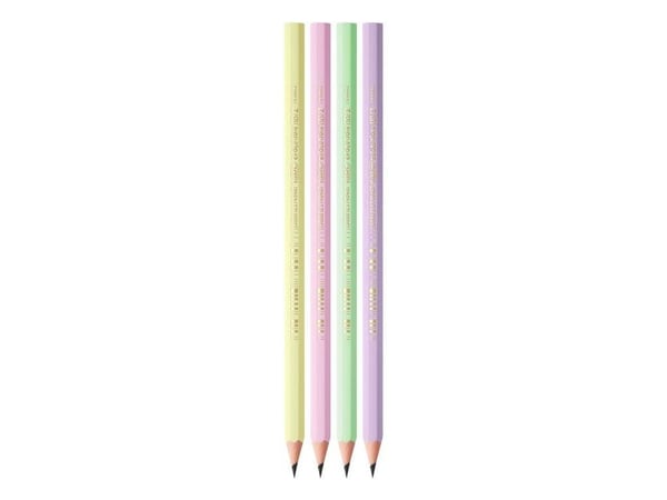 BIC Evolution, 2HB, Grønn, Rosa, Lilla, Gult, Sekskantet, 16 mm, 177 mm, Boks