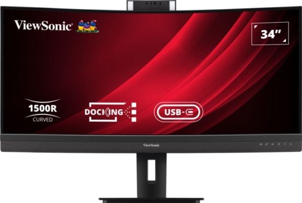 Viewsonic VG3457CV, 86,4 cm (34"), 3440 x 1440 piksler, UltraWide Quad HD, LED, 5 ms, Svart