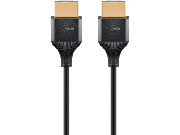 Goobay 75298, 1 m, HDMI type A (standard), HDMI type A (standard), 3D, 48 Gbit/sek., svart