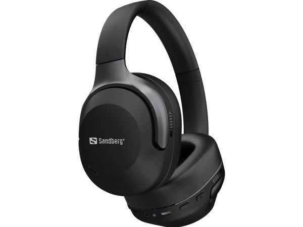 Sandberg - Hodetelefoner med mikrofon - full størrelse - Bluetooth - trådløs, kablet - aktiv støydemping - 3,5 mm jakk