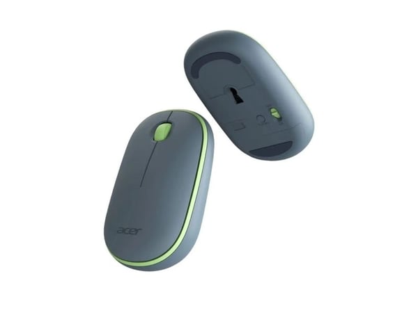 Acer AMR100 - Mus - bubble - optisk - 3 knapper - trådløs - 2.4 GHz - USB trådløs mottaker - blå - løsvekt