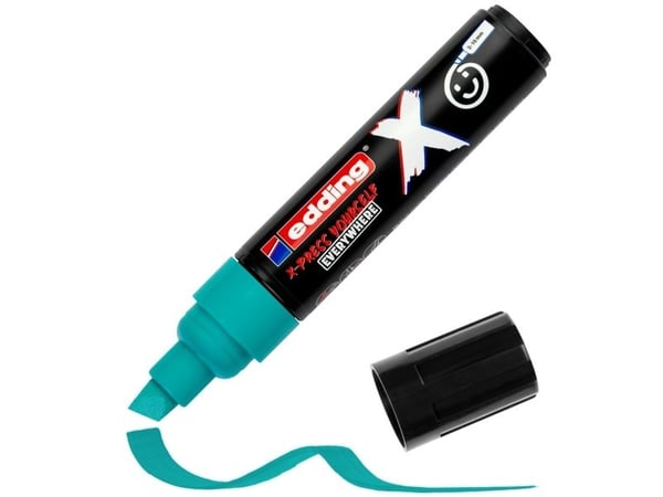 Edding 6900 X Multimarker, Blå, Sølv, Turkis, Meisel tupp, Resirkulert plast, Wood/laminate, 2 mm, 1 cm
