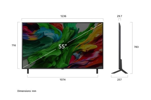 LG 55QNED85A6C - 55" Diagonalklasse QNED85 Series LED-bakgrunnsbelyst LCD TV - QNED evo AI - Smart TV - webOS - 4K UHD (2160p) 3840 x 2160 - HDR - ...