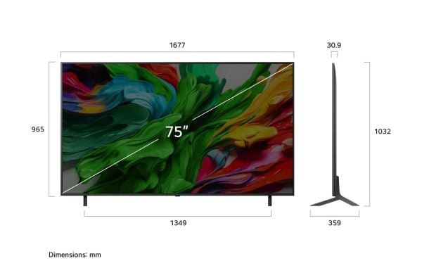 LG 75QNED85A6C - 75" Diagonalklasse QNED85 Series LED-bakgrunnsbelyst LCD TV - QNED evo AI - Smart TV - webOS - 4K UHD (2160p) 3840 x 2160 - HDR - ...