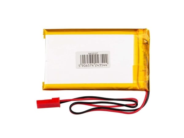 Akyga AKY0107, Batteri, Gull, Lithium-Ion (Li-Ion), 1350 mAh, 3,7 V, 37 mm