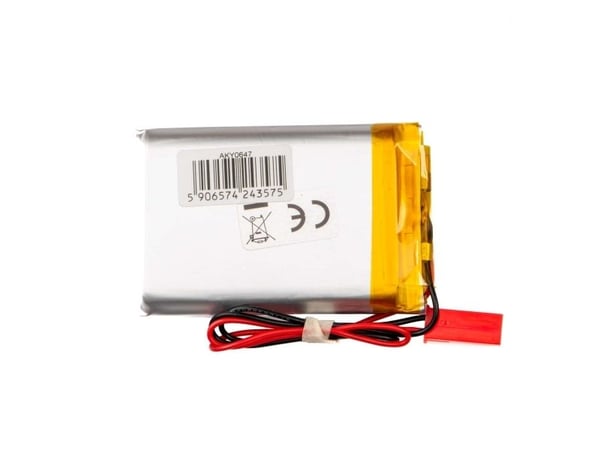 Akyga AKY0647, Batteri, Sølv, Lithium-Ion (Li-Ion), 1500 mAh, 3,7 V, 34 mm
