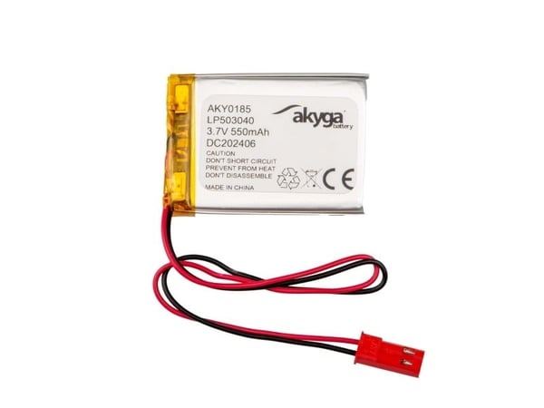 Akyga - Batteri - 3,7V - Li-pol - 550 mAh (JST)
