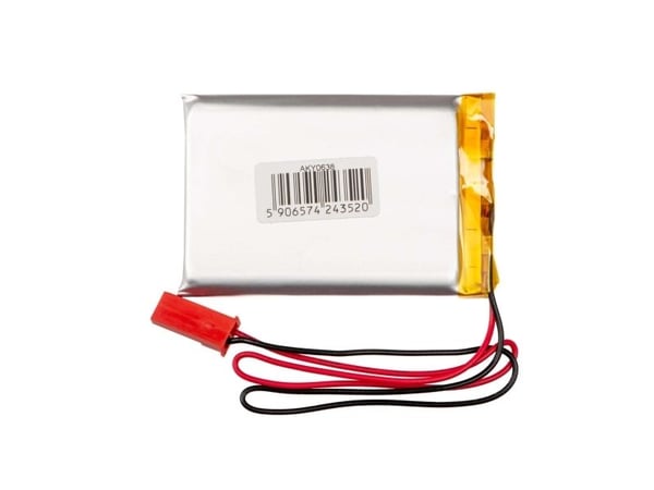 Akyga AKY0108, Batteri, Sølv, Lithium-Ion (Li-Ion), 850 mAh, 3,7 V, 30 mm