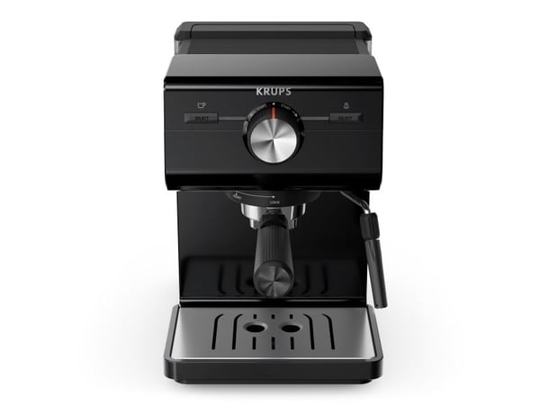 Krups Authentic XP381810, Espressokone, 2 L, Jauhettu kahvi, musta