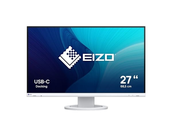 EIZO FlexScan EV2720S-WT - Med FlexStand - LED-skjerm - 27" - 2560 x 1440 WQHD - IPS - 350 cd/m² - 1500:1 - 5 ms - HDMI, DisplayPort, USB-C - høytt...