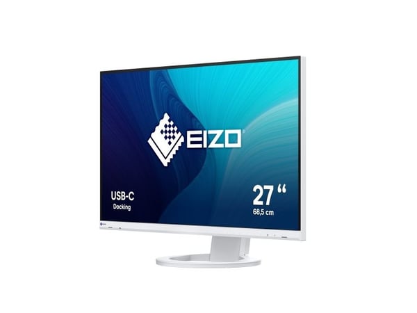 EIZO FlexScan EV2720S-WT - Med FlexStand - LED-skjerm - 27" - 2560 x 1440 WQHD - IPS - 350 cd/m² - 1500:1 - 5 ms - HDMI, DisplayPort, USB-C - høytt...