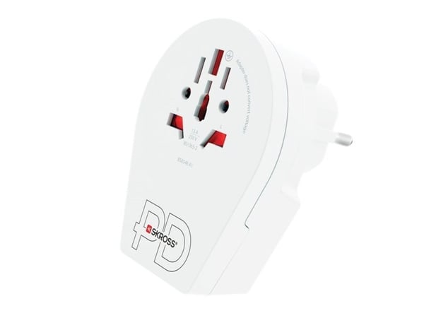 Skross 1.500290, Type F, Universell, Type B, Type A, Type B, Type C, Type G (UK), Type I (AU), Type J (CH), Type L (IT), Type N (BR), 100 - 250 V, ...