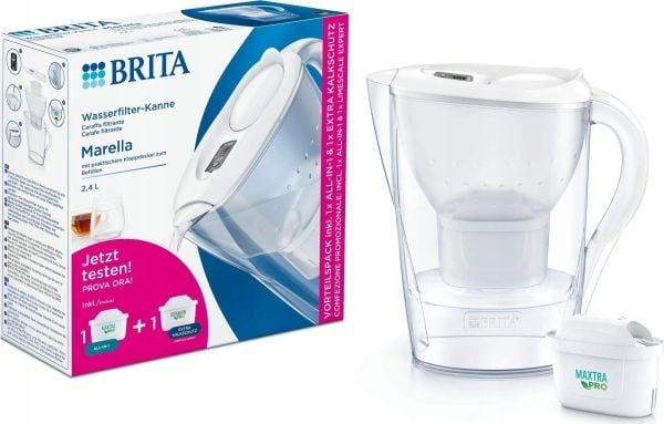 Brita Marella, Manuellt vattenfilter, 2,4 l, Vit