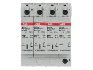 ABB OVR T2 3N 40-275 P QS, 230 / 400 V, Grå, IP20, A/V, 480 g, 71,2 mm