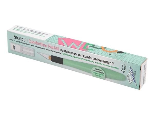 WEDO Scalpel Comfortline Pastell, lengde: 150 mm, mintgrønt trekantet knivskaft, fløyelsaktig følelse, - 1 stk (78 52114)