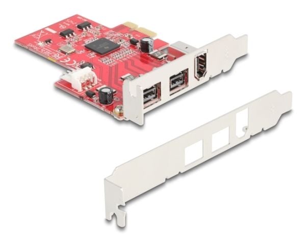 Delock - FireWire-adapter - PCIe 1.1 låg profil - FireWire 800, FireWire