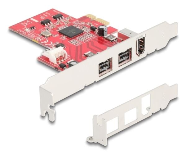 Delock - FireWire-adapter - PCIe 1.1 låg profil - FireWire 800, FireWire