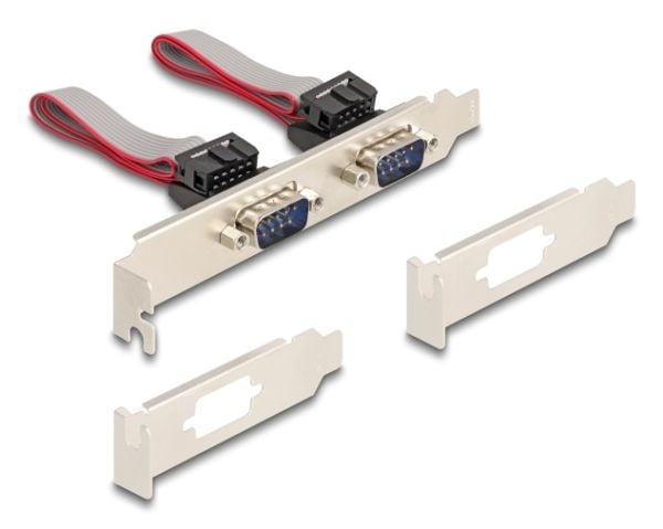 Delock Mini PCIe I/O PCIe full størrelse 2 x seriell RS-232 med strømforsyning 5 V / 12 V