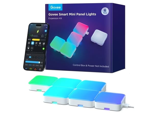 Govee Smart Mini Panel Lights utvidelse 6-pak