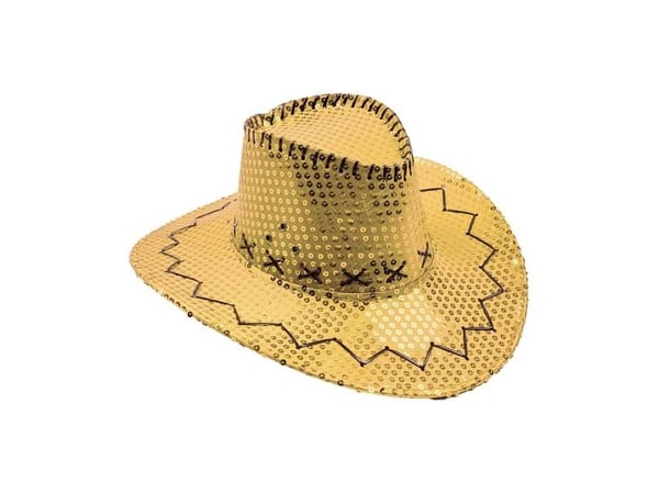 Guld paillet cowboyhat