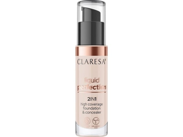 CLARESA_Liquid Perfection 2in1 flytende concealer og foundation 103 Cool Medium 34g