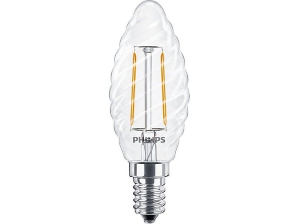 Philips CorePro - LED-filamentlyspære - form: ST35 - klar finish - E14 - 2 W (ekvivalent 25 W) - klasse E - varmt hvitt lys - 2700 K