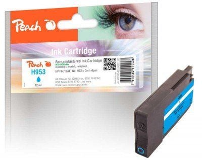 Peach PI300-922, Standard utskriftsproduksjon, Cyan, 12 ml, 1 stykker, 945 sider, Enkeltpakke