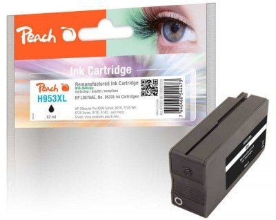 Peach PI300-927, Høyt (XL) utbytte, Sort, 52 ml, 1 stykker, 52 sider, Enkeltpakke