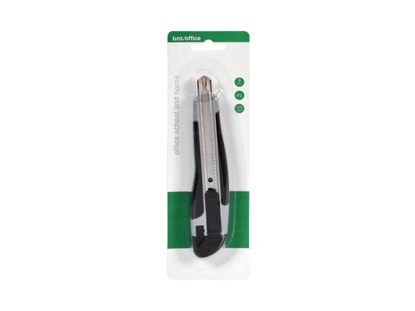 Hobbykniv 9mm Låsbar & Gummigreb - (24 stk.)