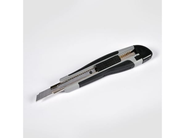 Hobbykniv 9mm Låsbar & Gummigreb - (24 stk.)