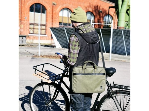 Tietokonekotelo KOZO Olive kierrätetty RPET jopa 15.6" asti