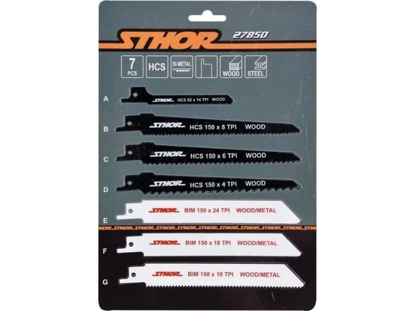 Sthor sabelsagblad 7 deler (27850)