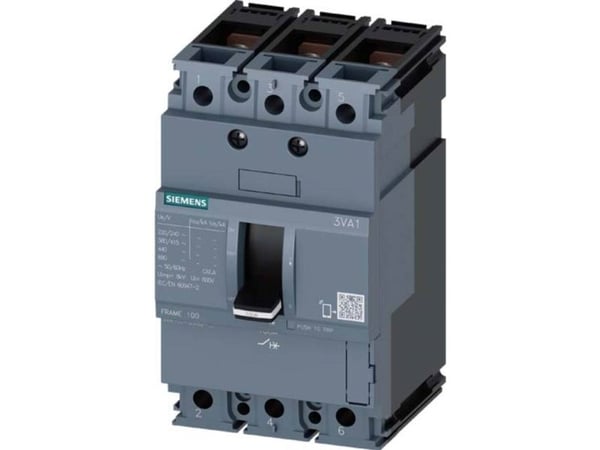 Siemens 3VA1096-3ED32-0AA0 katkaisija, 1 kpl Säätöalue (virta): 16–16 A Kytkentäjännite (maks.): 690 V/AC (L x K x S) 76,2 x 130 x 70 mm, IP40
