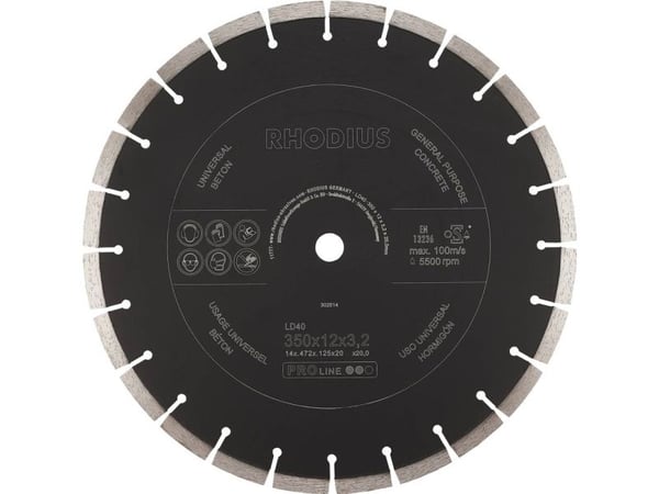 Rhodius LD40 302514 Diamantskæreskive 1 stk