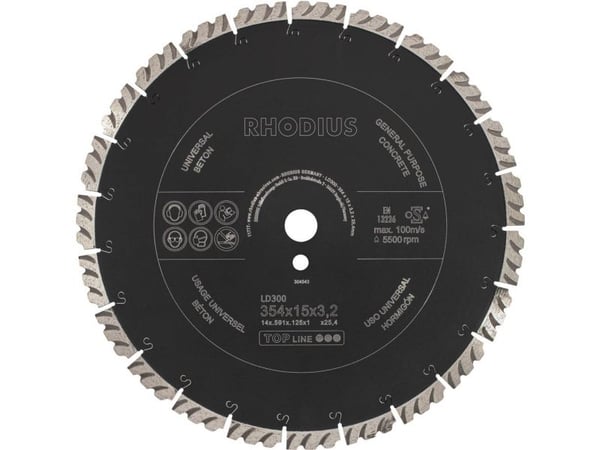 Rhodius LD300 304543 diamantkappeskive, 1 stk