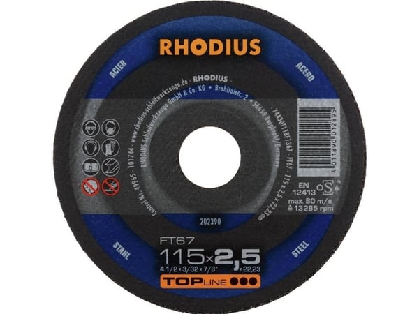 Rhodius FT67 202390 kapps-kappeskiver-sett, 25 stk