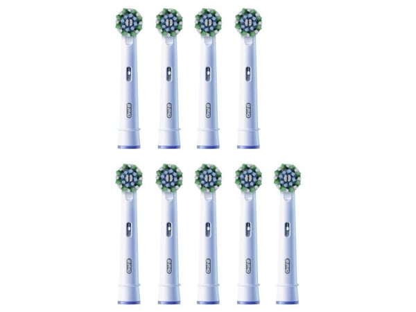 Oral-B CrossAction, 9 stykker, Hvit, Oral-B, CrossAction