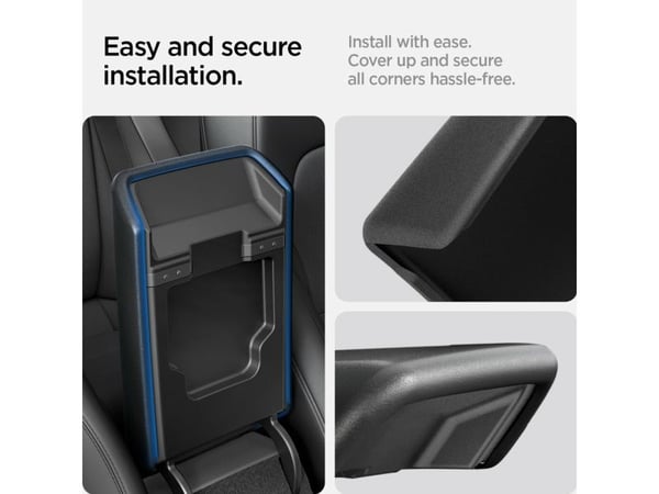 Spigen ACP07410, Armlene, Bil, Sort, Termoplastisk elastomer (TPE), Monokromatisk, Tesla Model 3 (2024-2025), Model Y (2025) Refresh