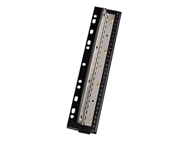 WEDO hullstanser Business, 4 hull, sort stansekapasitet: 3 mm, laget av plast med metallskinne (67 9401)