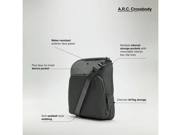 Incase INCO400719-BLK, Gutt/Jente, Diagonalt hengende bag, Glidelås, Sort, Monokromatisk, Sort