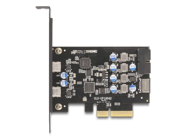 Delock - USB-adapter - PCIe 3.0 x4 lav profil - USB-C x 1 + USB x 1 + USB 3.0 (intern) x 1