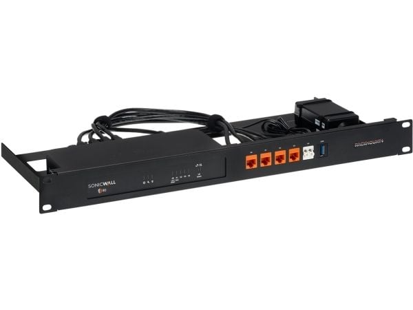 Rackmount.IT RM-SW-T14 - Monteringssett for nettverksenhet - rackmonterbar - kullsort - 1U - 19" - for SonicWall TZ80